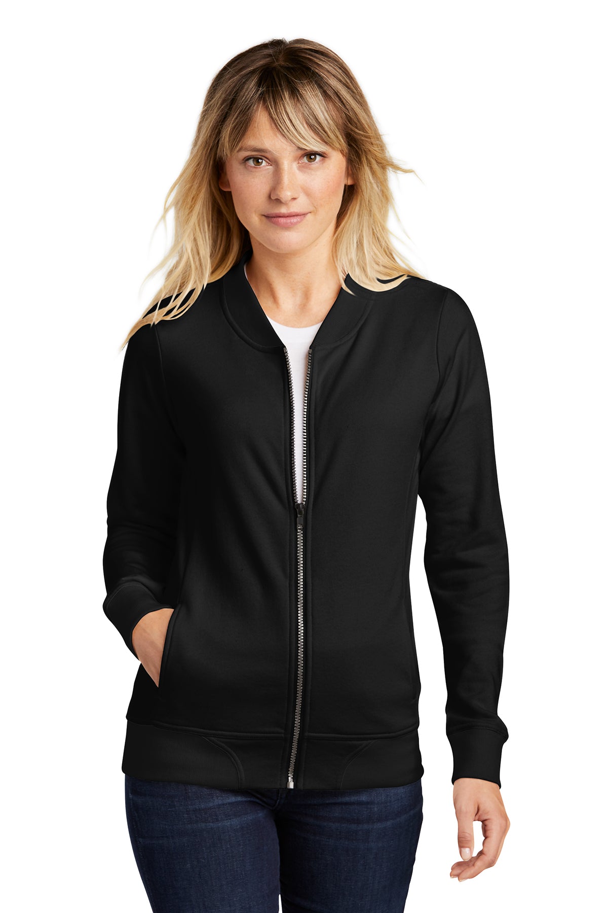 Embroidered Sport-Tek® Ladies Lightweight French Terry Bomber