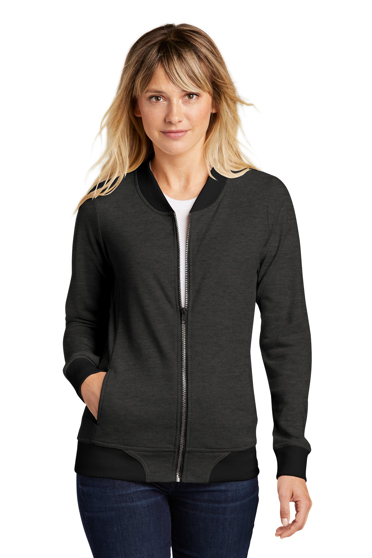 Embroidered Sport-Tek® Ladies Lightweight French Terry Bomber