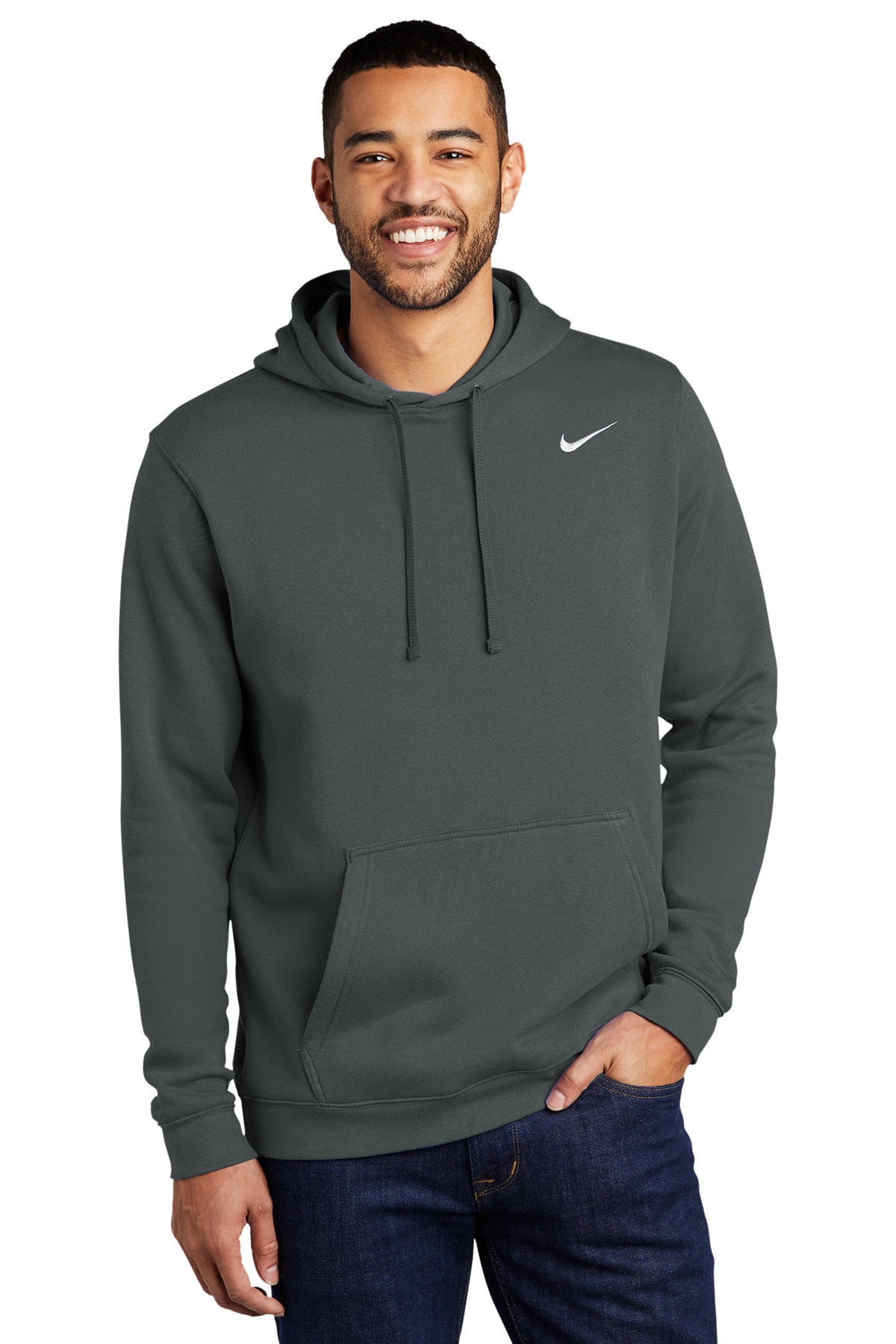 Embroidered Nike Club Fleece Pullover Hoodie