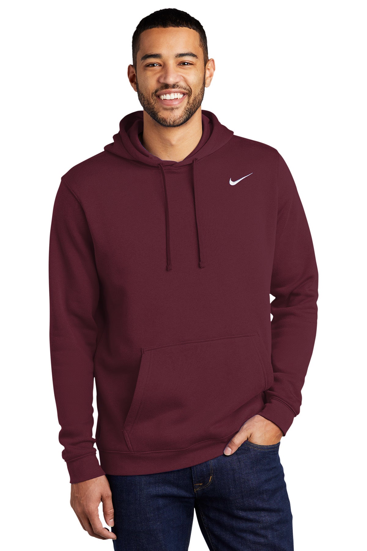 Embroidered Nike Club Fleece Pullover Hoodie