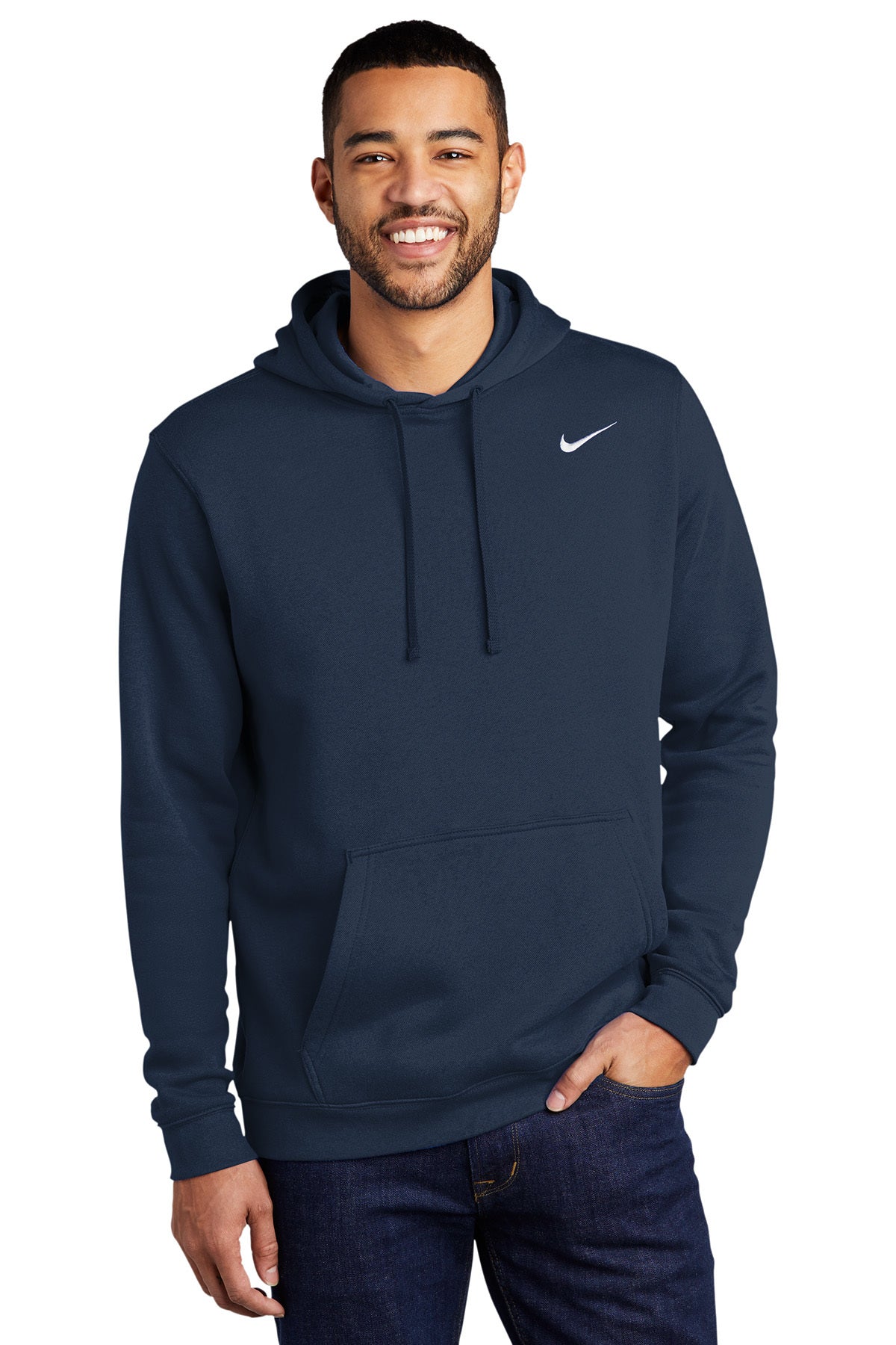 Embroidered Nike Club Fleece Pullover Hoodie