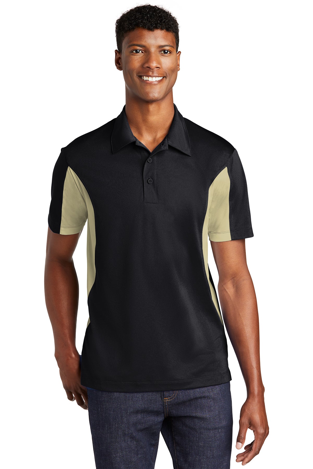 Sport-Tek® EmbroideredSide Blocked Micropique Sport-Wick Polo