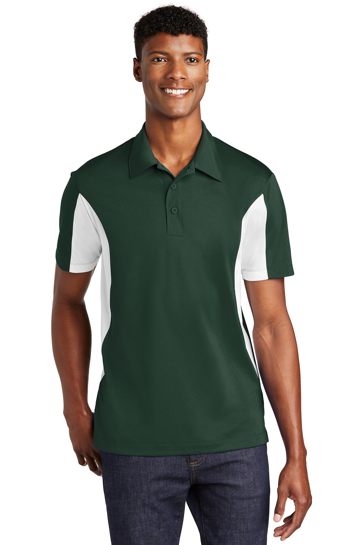 Sport-Tek® EmbroideredSide Blocked Micropique Sport-Wick Polo