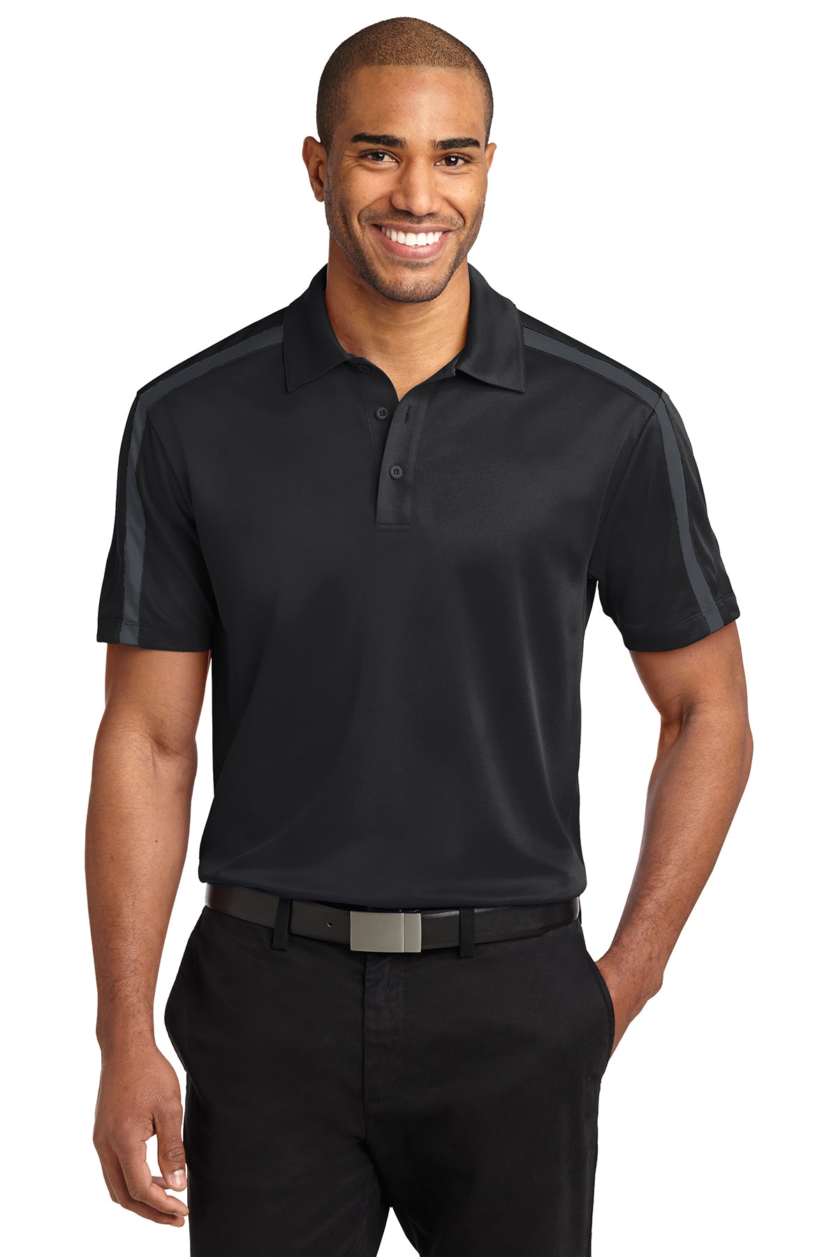 Port Authority® Embroidered Silk Touch Performance Colorblock Stripe Polo