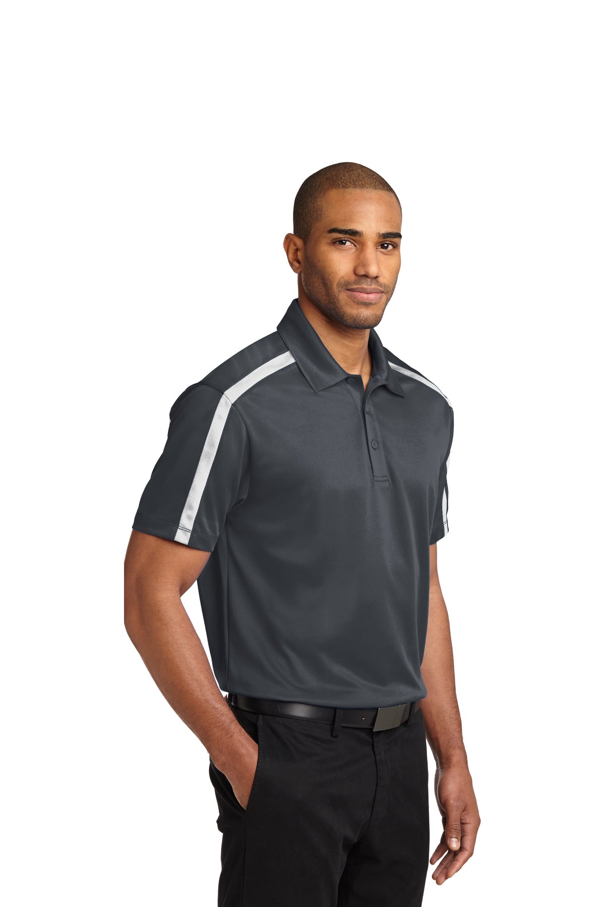 Port Authority® Embroidered Silk Touch Performance Colorblock Stripe Polo