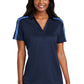 Port Authority® Embroidered Ladies Silk Touch™ Performance Colorblock Stripe Polo