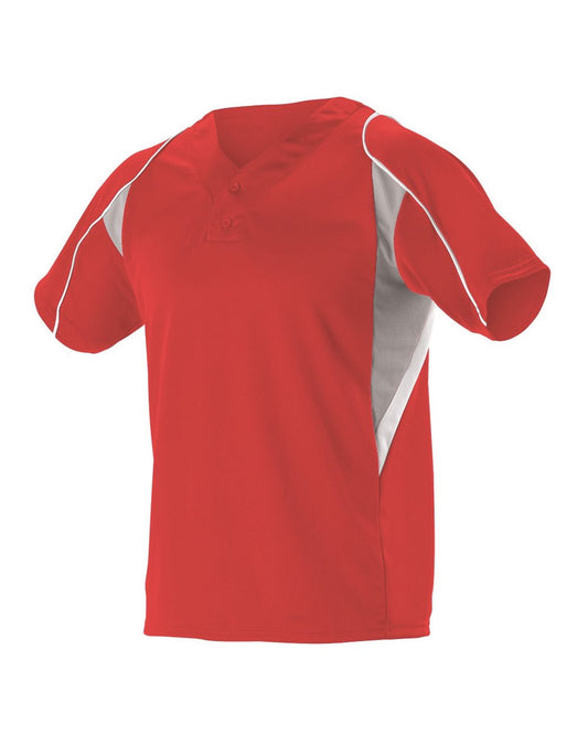 Alleson Athletic - Youth Two Button Henley Baseball Jersey