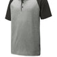 Sport-Tek Embroidered RacerMesh Raglan Heather Block Polo
