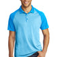Sport-Tek Embroidered RacerMesh Raglan Heather Block Polo