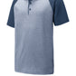 Sport-Tek Embroidered RacerMesh Raglan Heather Block Polo