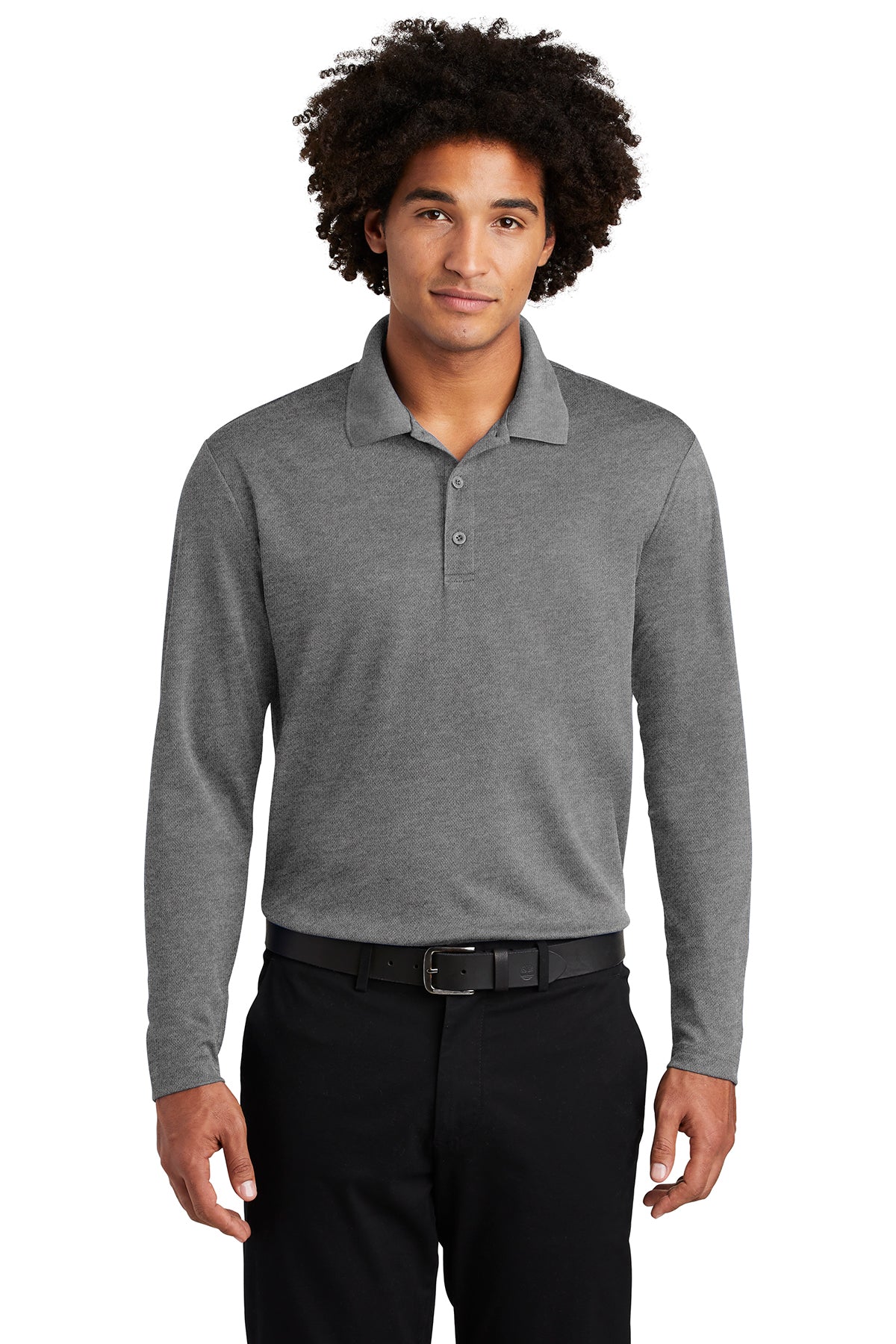 Embroidered Sport-Tek ® PosiCharge ® RacerMesh ® Long Sleeve Polo