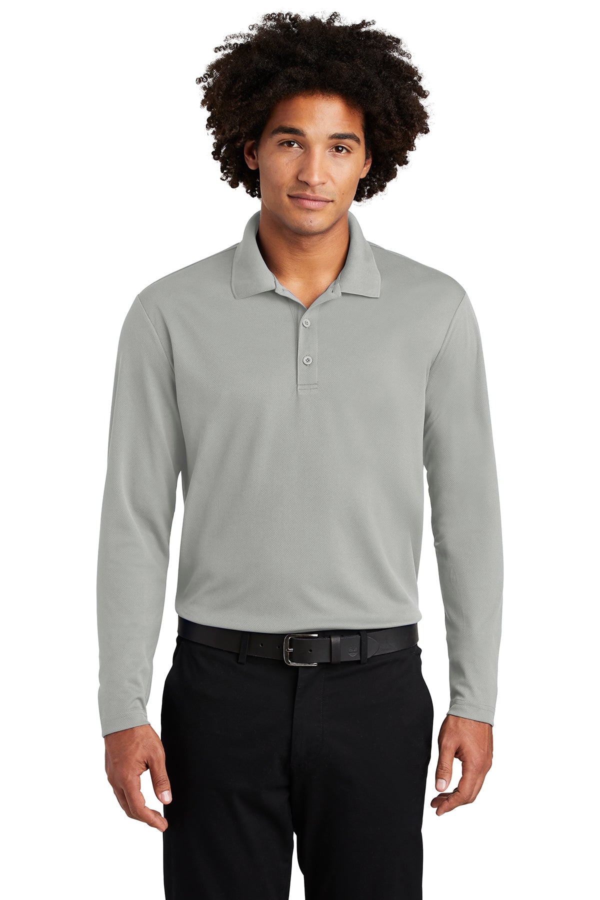 Embroidered Sport-Tek ® PosiCharge ® RacerMesh ® Long Sleeve Polo