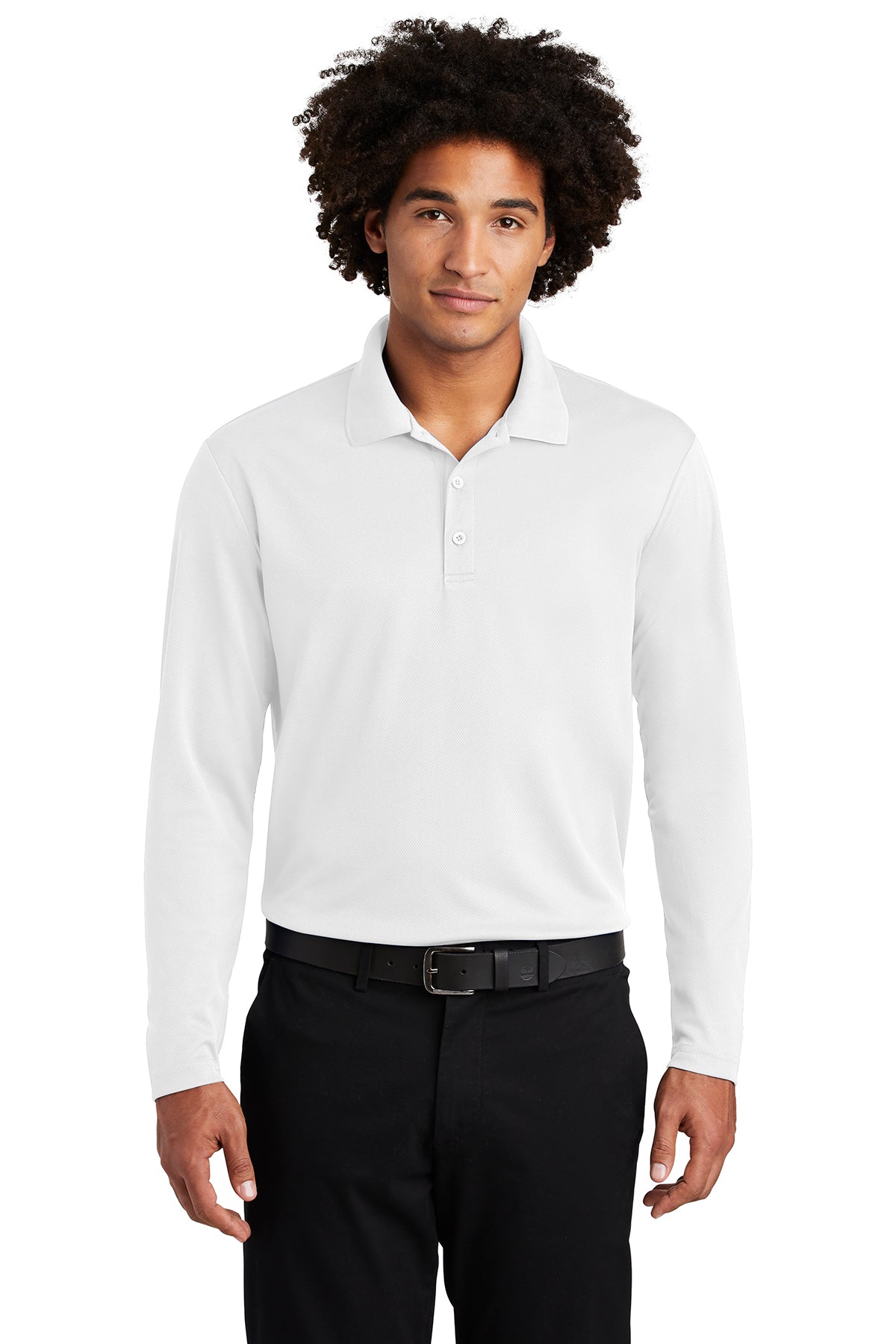 Embroidered Sport-Tek ® PosiCharge ® RacerMesh ® Long Sleeve Polo